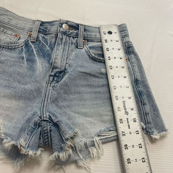 PISTOLA Destroyed Cut Off Denim Shorts Size 25 - Picture 4 of 9